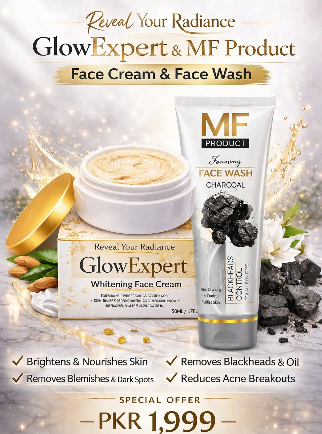 Face Cream + Face Wash By MF Products